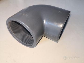 10pezzi Curva 90° 75-2"1/2 PVC filetto-incollaggio