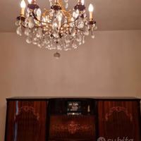 Lampadario in cristallo anni 50