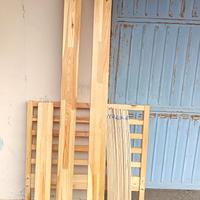 Struttura letto il legno di Pino naturale 90x200