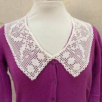 Collo in pizzo filet lavorazione a mano