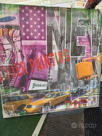 Quadri moderni stile pop art New York – set di 2