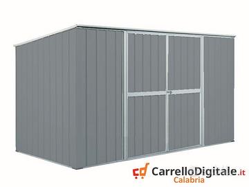 Casetta giardino in Acciaio 345x186 grigio chiaro