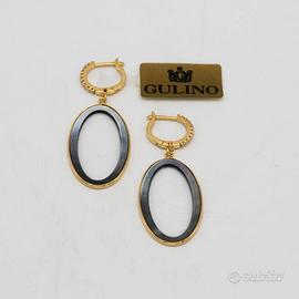 Orecchini in oro giallo 18 kt con madreperla A.710