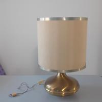 Lampada da tavolo vintage ottone e cotone