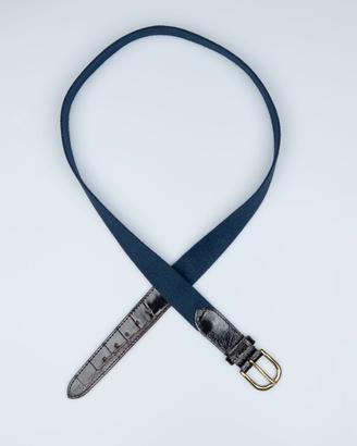 Cintura Etro Milano Pelle e Tessuto tg 90 Blu