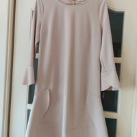 vestito da cerimonia nude cipria