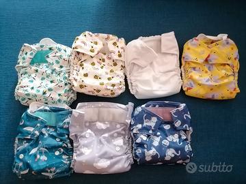 22 pannolini lavabili + inserti vari