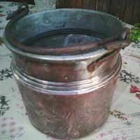 secchio e teglie in rame