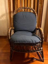 Poltrona in vimini rattan