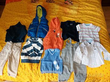 10 Capi di abbigliamento bambino 9-12 mesi