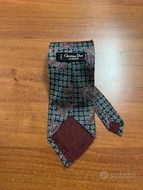 Cravatta Christian Dior Paris vintage pura seta