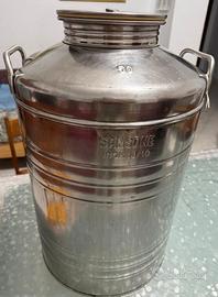 Bidone Fusto olio o liquidi 50 l acciaio inox