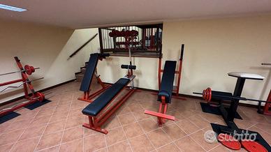 3 panche palestra addominali e con bilanciere