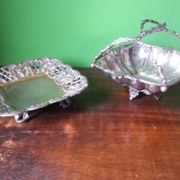 Cestini centrotavola sheffield Royal Family antich