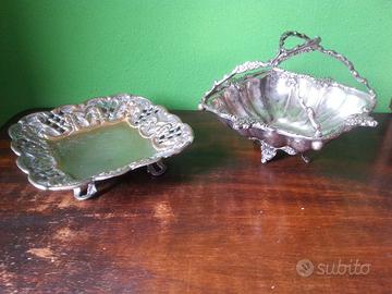 Cestini centrotavola sheffield Royal Family antich