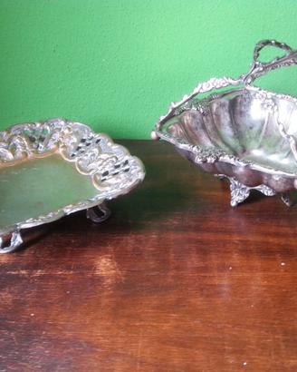 Cestini centrotavola sheffield Royal Family antich