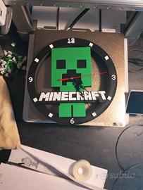Orologio Minecraft Creeper Design Parete