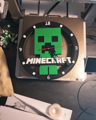 Orologio Minecraft Creeper Design Parete