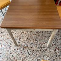 Tavolo shabby chic 90x90 allungabile 90x180