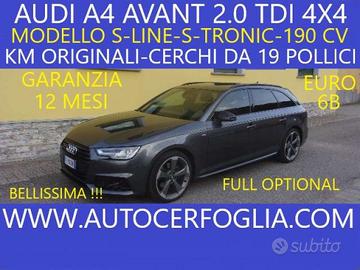 AUDI A4 Avant 40 2.0 tdi S-LINE quattro 190cv s-