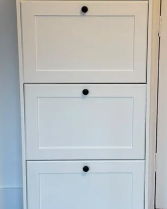 Scarpiera IKEA BRUSALI 3 scomparti bianca