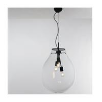 Lampadario minimale in vetro Industrial Atena/S38