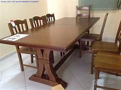 Tavolo color noce + 5 sedie 