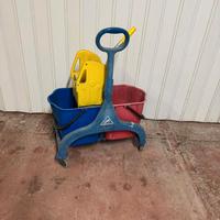 Carrello pulizie2 secchi+strizzatore professionale