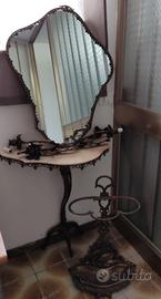 consolle e specchio  da parete anni 50-60