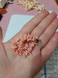 bracciale in corallo rosa 