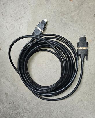 Cavo video 10 metri 2 DVI +ADATTATORI HDMI