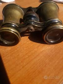 binocolo ottone antico