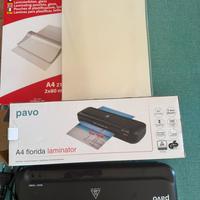 Plastificatrice Pavo A4 Florida + fogli