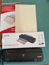 Plastificatrice Pavo A4 Florida + fogli