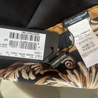 Foulard Dolce & Gabbana - Stampa Barocca Nera e Or