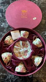 Servizio 6 tazze caffè Fine Porcellana Edward 1929