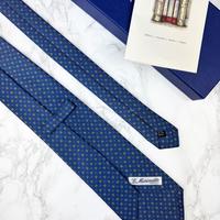 Cravatta E. Marinella bluette micro fiori/rombi