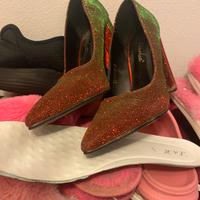 Scarpe da sera a punta rosse 39 largo