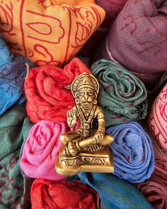 Statuetta Hanuman in ottone vintage – divinità hin