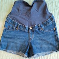 Shorts H&M jeans scuro premaman