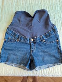 Shorts H&M jeans scuro premaman