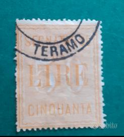 Segnatasse 1903- 50 lire gialla