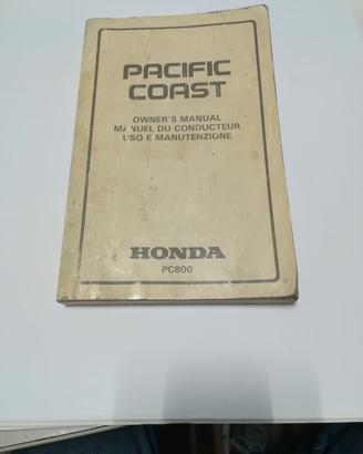 Manuale d'uso e Manutenzione Honda PC 800