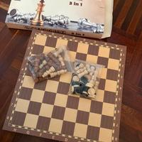 Set 3 in 1 - Scacchi – Dama – Backgammon