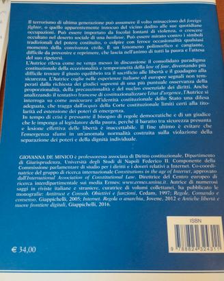 Costituzione, emergenza e terrorismo