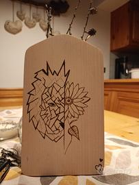 tagliere pirografato