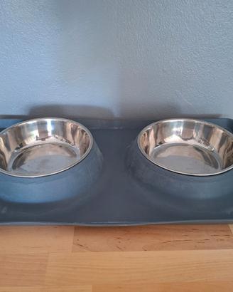 Ciotole in acciaio inox con tappetino in silicone