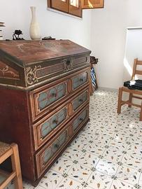 Mobile antico Comò tirolese seconda metà del 1800