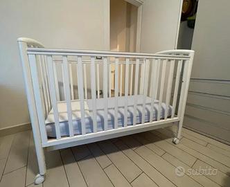 Lettino Pali Ciak bianco con materasso