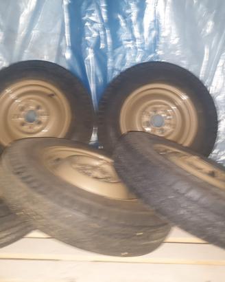 Ruote fiat vintage - 5 cerchi completi di gomme 